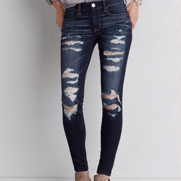 American Eagle Outfitters Denim - Ripped Dark Wash Jeans